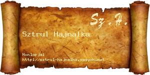 Sztrul Hajnalka névjegykártya